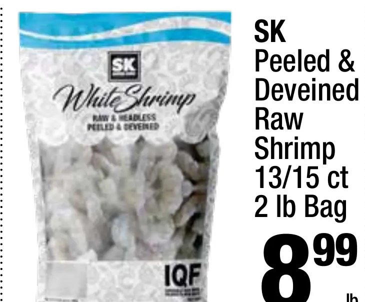 SK Peeled & Deveined Raw Shrimp