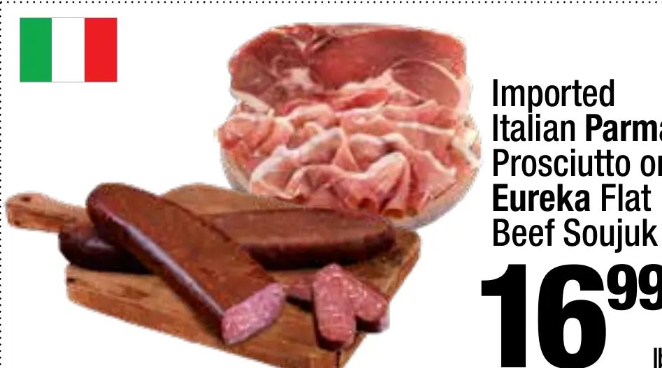 Imported Italian Parma Prosciutto or Eureka Flat Beef Soujuk