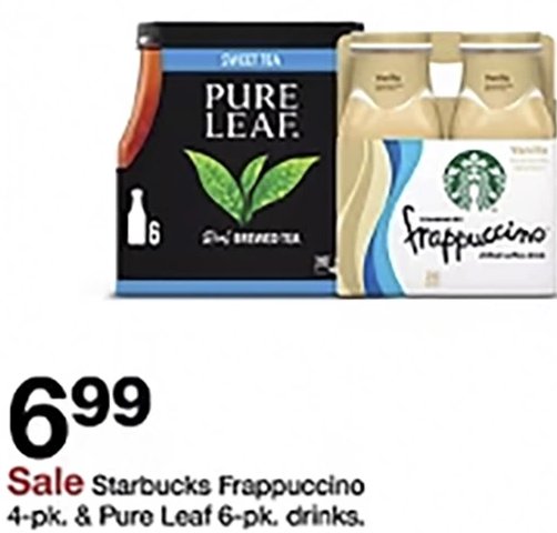 Starbucks Frappuccino & Pure Leaf drinks