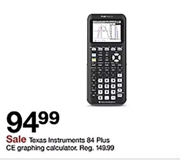 Texas Instruments 84 Plus CE graphing calculator