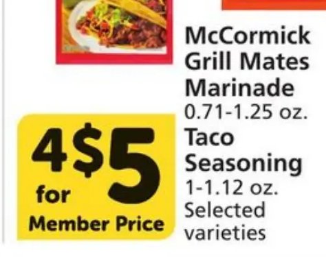 McCormick Grill Mates Marinade Taco Seasoning