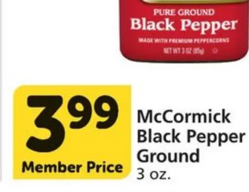McCormick Black Pepper Ground