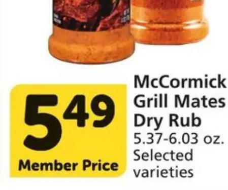 McCormick Grill Mates Dry Rub