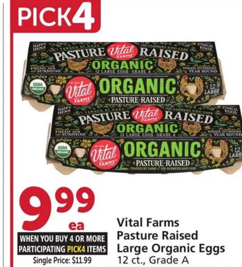 Vital Farms Pasture Raised Large Organic Eggs
