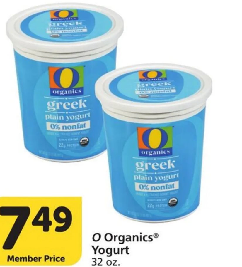 O Organics Yogurt