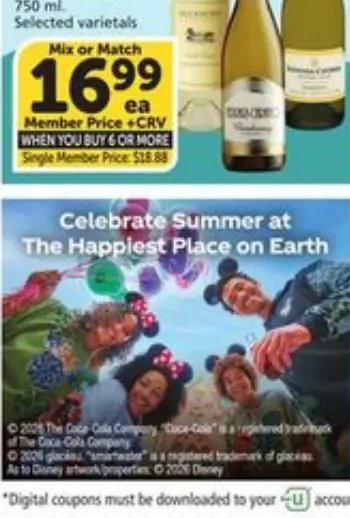 Duckhorn North Coast Sauvignon Blanc, Ferrari-Carano or Sonoma-Cutrer, Chardonnay