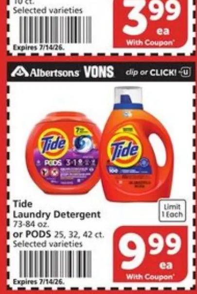 Tide Laundry Detergent or PODS