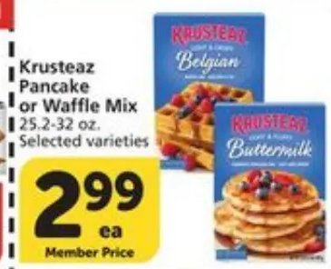 Krusteaz Pancake or Waffle Mix