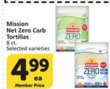 Mission Net Zero Carb Tortillas