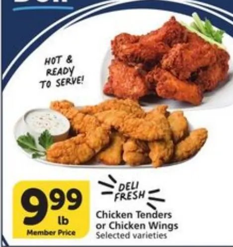Chicken Tenders or Chicken Wings