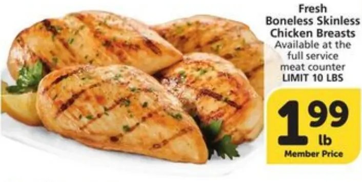 Fresh Boneless Skinless Chicken Breasts