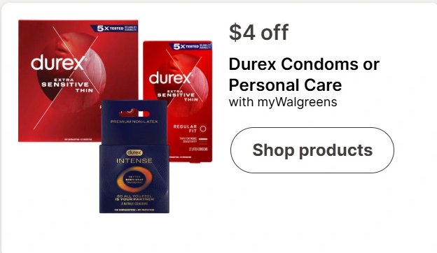Durex Condoms or Personal Care