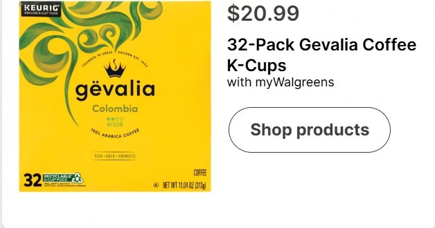 32-Pack Gevalia Coffee K-Cups
