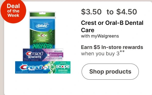 Crest or Oral-B Dental Care