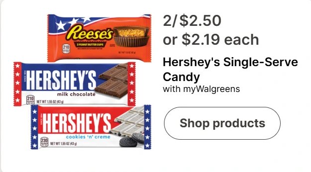 Hershey's Single-Serve Candy