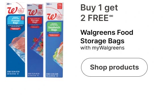 Walgreens Food Storage Bags