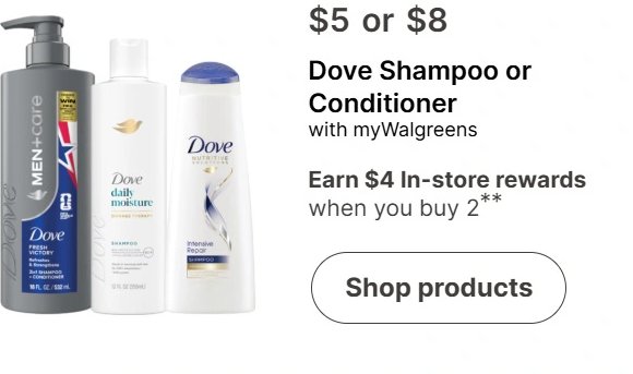 Dove Shampoo or Conditioner