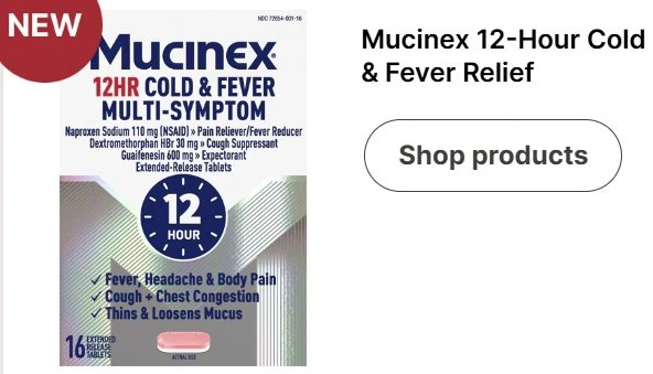 Mucinex 12-Hour Cold & Fever Relief