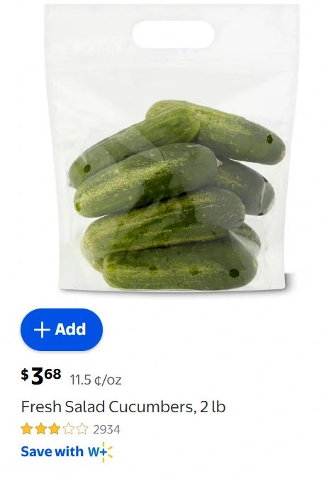 Fresh Salad Cucumbers