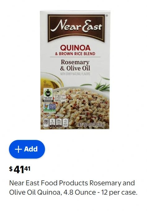 Near East Food Products Rosemary and Olive Oil Quinoa
