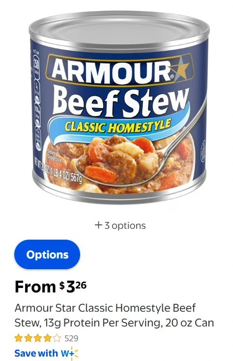 Armour Star Classic Homestyle Beef Stew