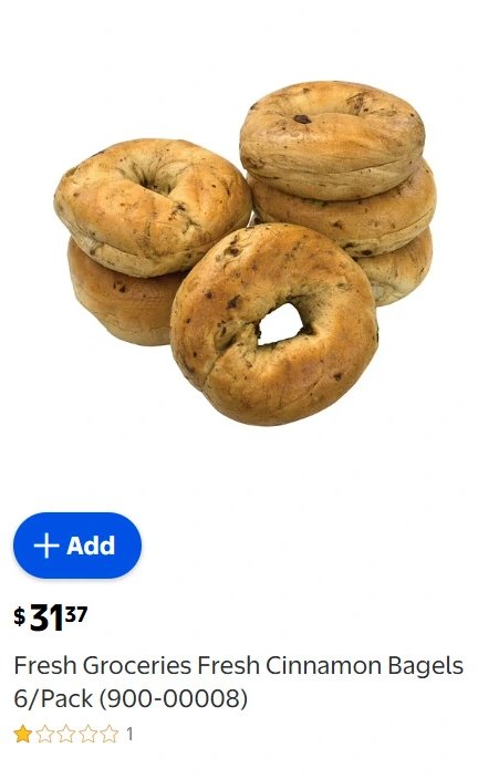 Fresh Groceries Fresh Cinnamon Bagels
