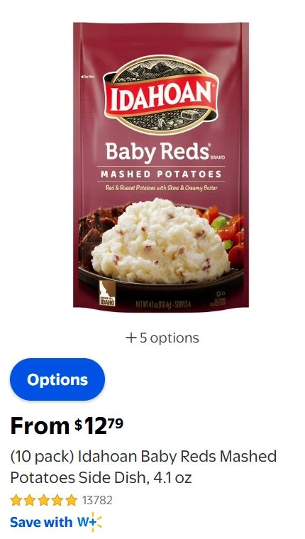 Idahoan Baby Reds Mashed Potatoes Side Dish