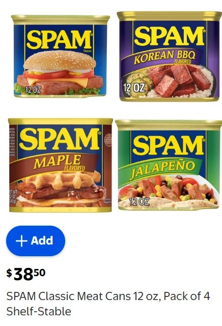 SPAM Classic Meat Cans