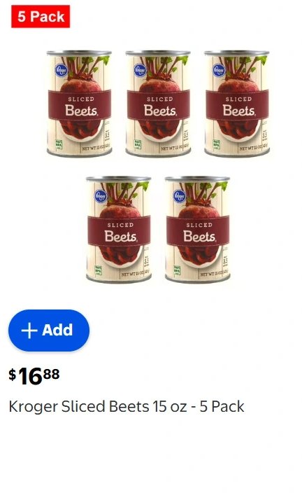 Kroger Sliced Beets
