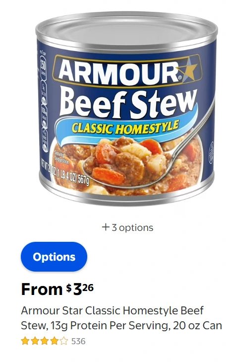 Armour Star Classic Homestyle Beef Stew