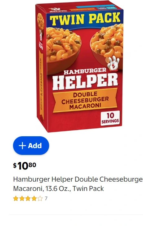 Hamburger Helper Double Cheeseburger Macaroni