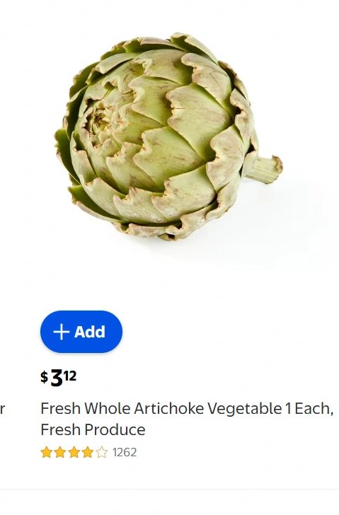 Fresh Whole Artichoke Vegetable