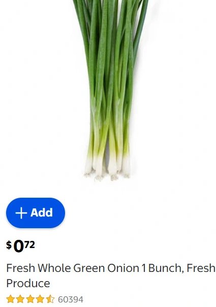 Fresh Whole Green Onion 1 Bunch, Fresh Produce