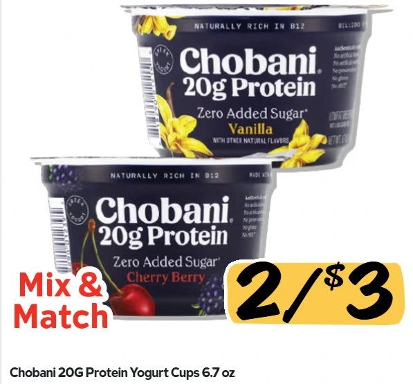 Chobani 20G Protein Yogurt Cups