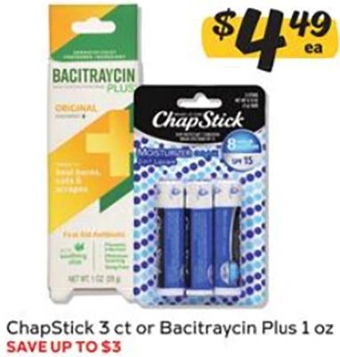ChapStick or Bacitracin Plus