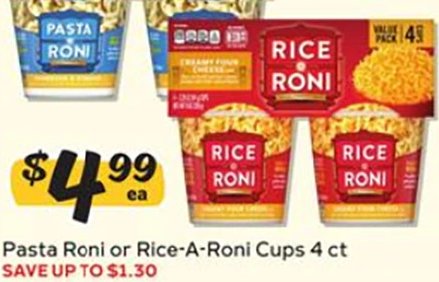 Pasta Roni or Rice-A-Roni Cups
