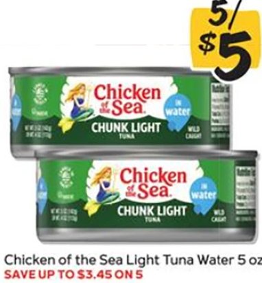Chicken of the Sea Light Tuna Water