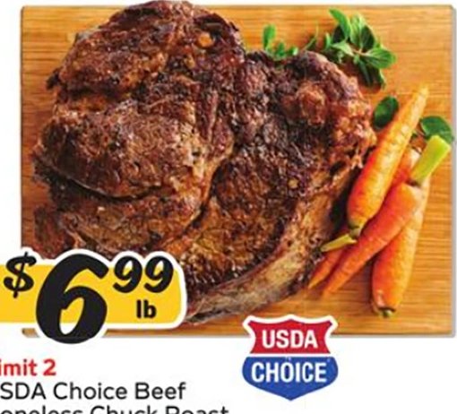 USDA Choice Beef Boneless Chuck Roast