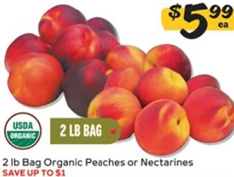 Organic Peaches or Nectarines