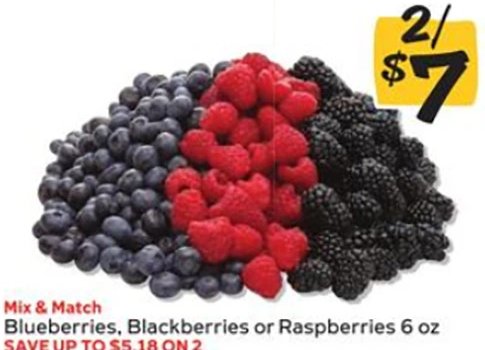 Blueberries, Blackberries or Raspberries