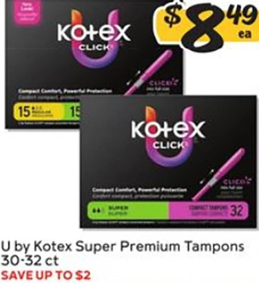 U by Kotex Super Premium Tampons