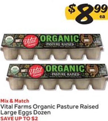 Vital Farms Organic Pasture Raised Large Eggs