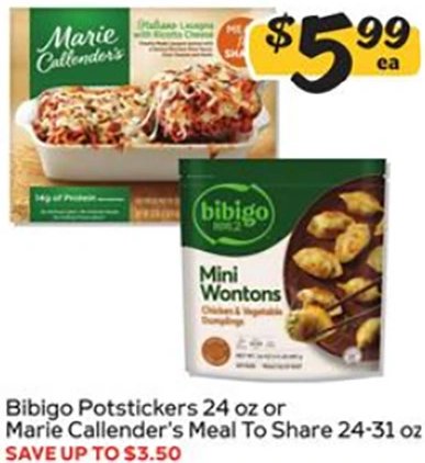 Bibigo Potstickers or Marie Callender's Meal To Share