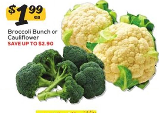 Broccoli Bunch or Cauliflower