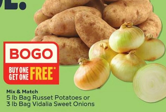 5 lb Bag Russet Potatoes or 3 lb Bag Vidalia Sweet Onions