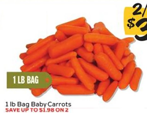 1 lb Bag Baby Carrots