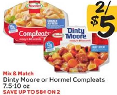 Dinty Moore or Hormel Compleats